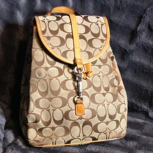 Brown Coach Mini Backpack